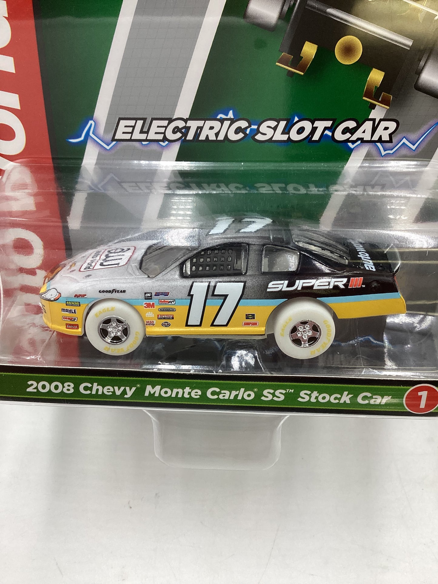 Auto world Super III electric slot car CHASE 2008 Chevy Monte Carlo SS Stock Car #1