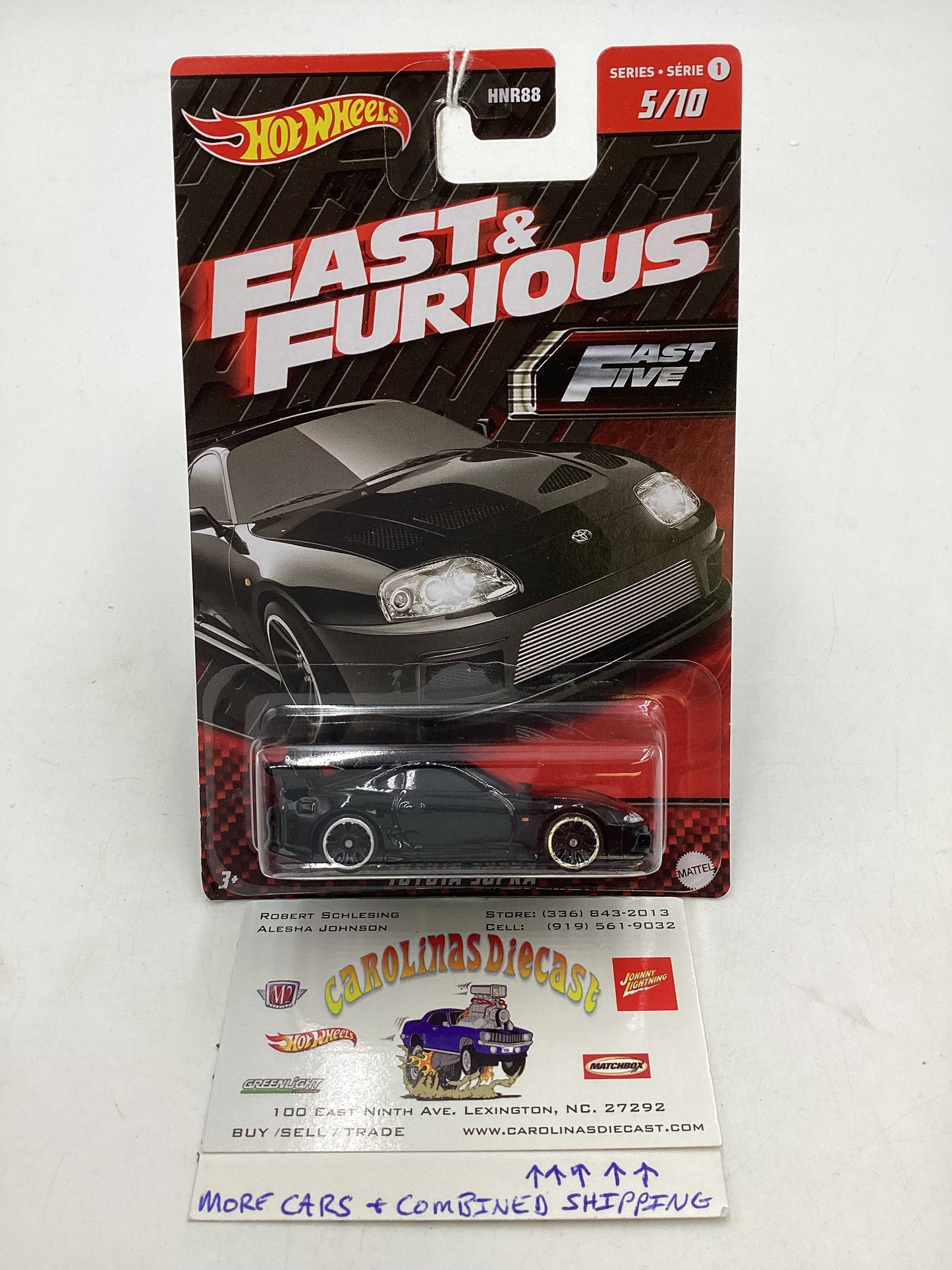 2023 Hot wheels Fast and furious Fast Five #5 Toyota Supra 72B