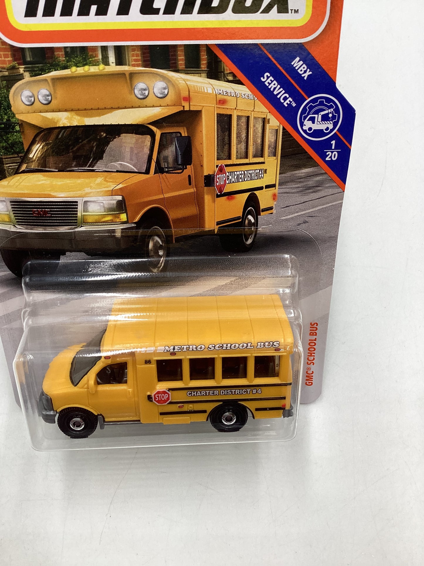 Matchbox MBX Service #1 GMC School Bus Yellow