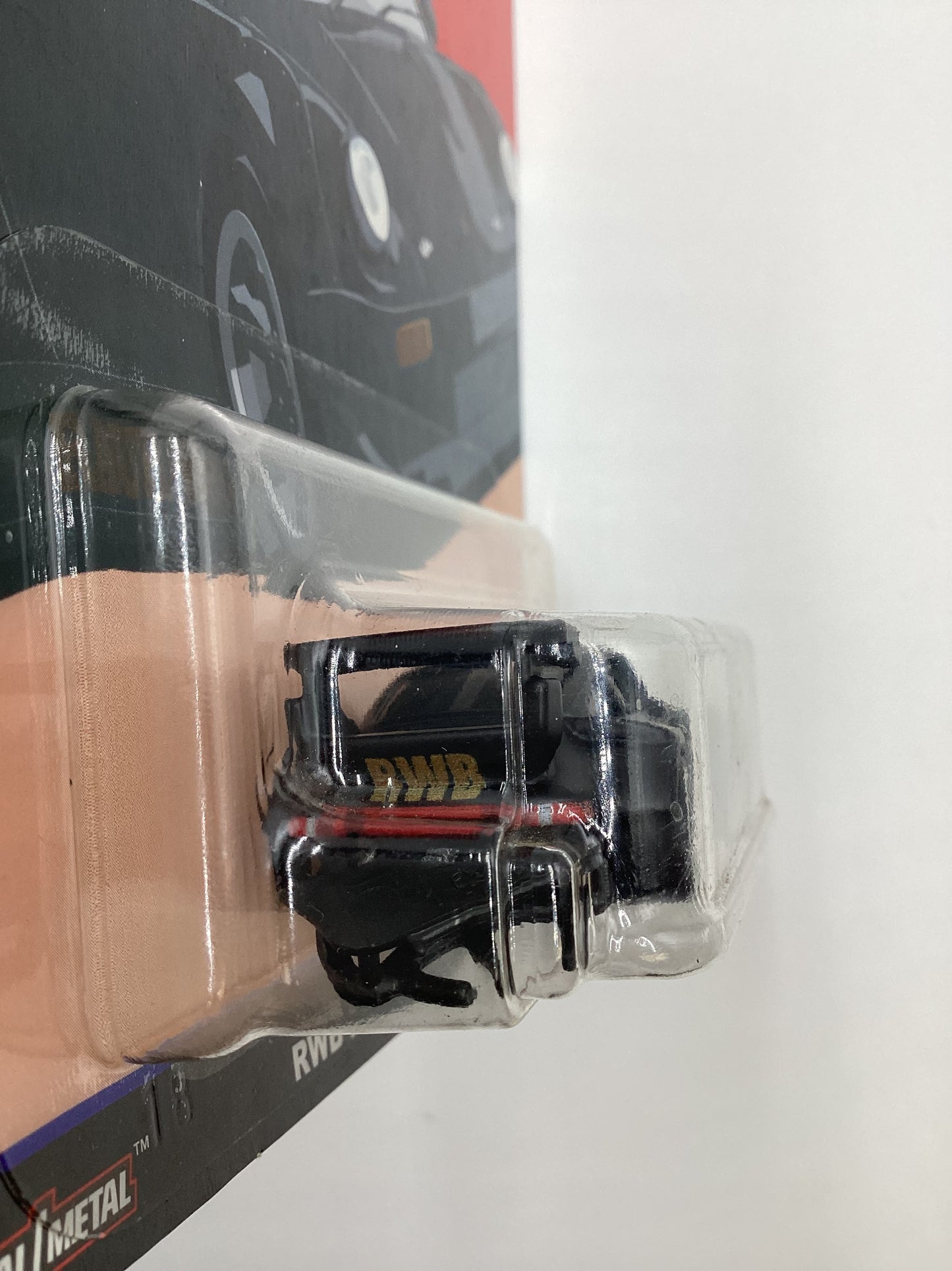 2018 Hot Wheels Premium Silhouettes #4 RWB Porsche 930 Matte Black *Exhaust Error* with protector