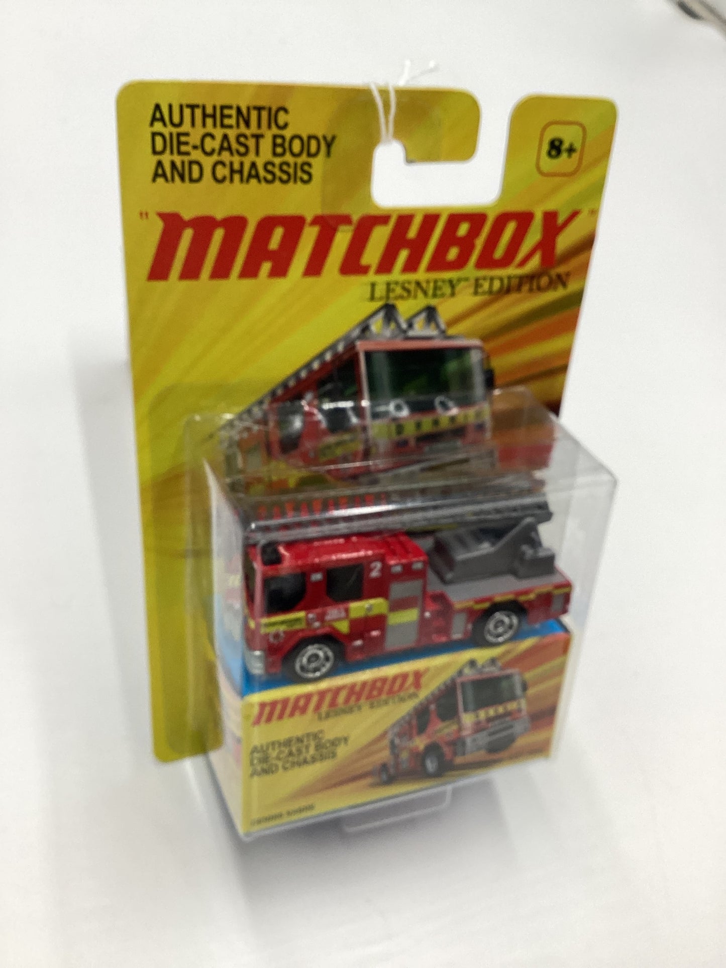 Matchbox Lesley Edition Dennis Sabre Fire Engine Red Back of Card Damage 169H