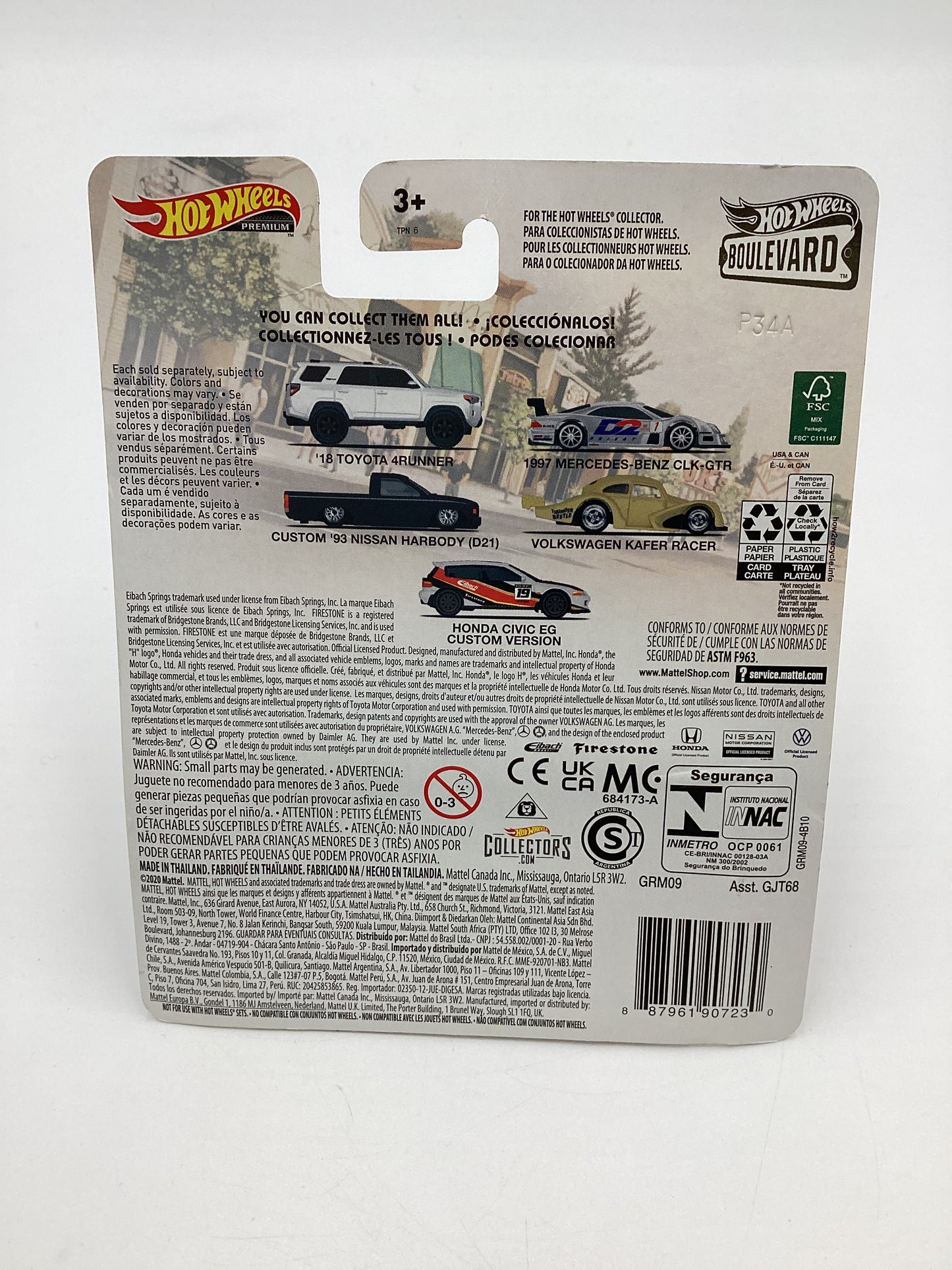 Hot Wheels Premium Boulevard #38 Custom ‘93 Nissan Hardbody Black w/ protector