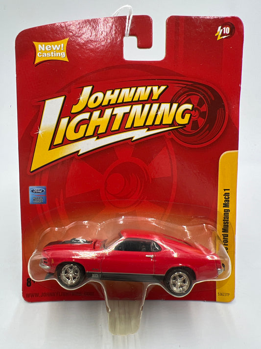 Johnny Lightning Small Card 1970 Ford Mustang Mach 1 Red