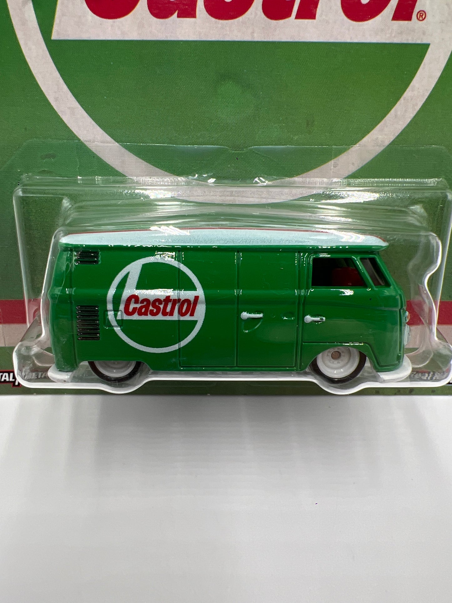 Hot Wheels Premium Vintage Oil #1 Volkswagen T1 Panel Bus Green Castrol 258C