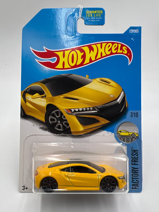 2017 Hot Wheels Factory Fresh #127 17 Acura NSX Yellow 103C