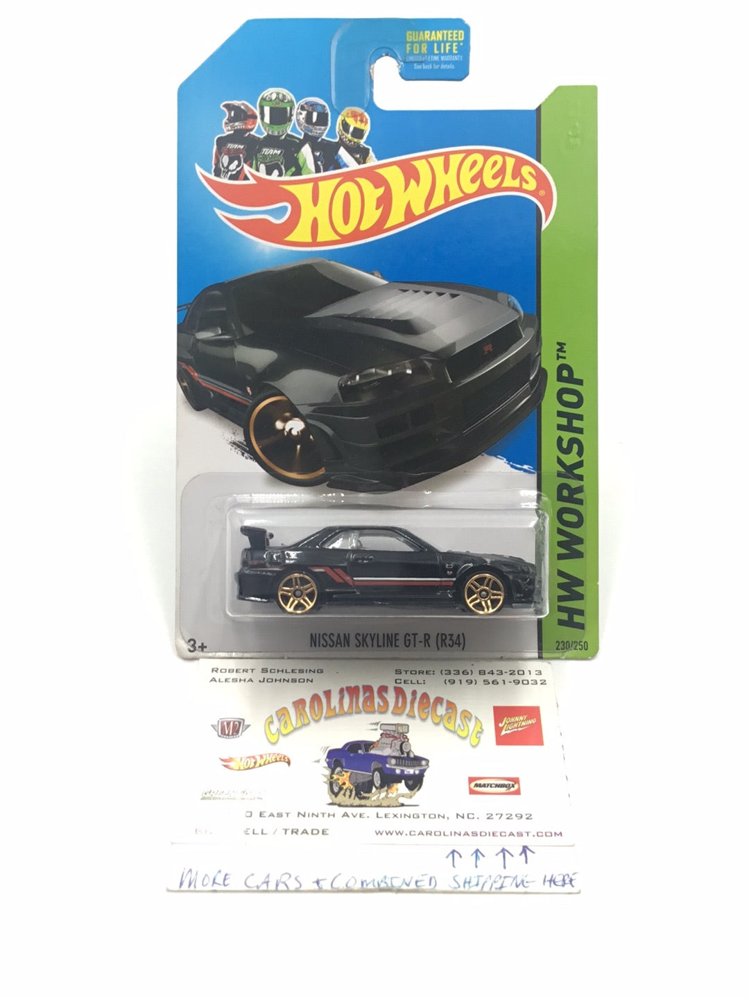 2014 Hot Wheels #230 Nissan Skyline GT-R (R34) with Protector