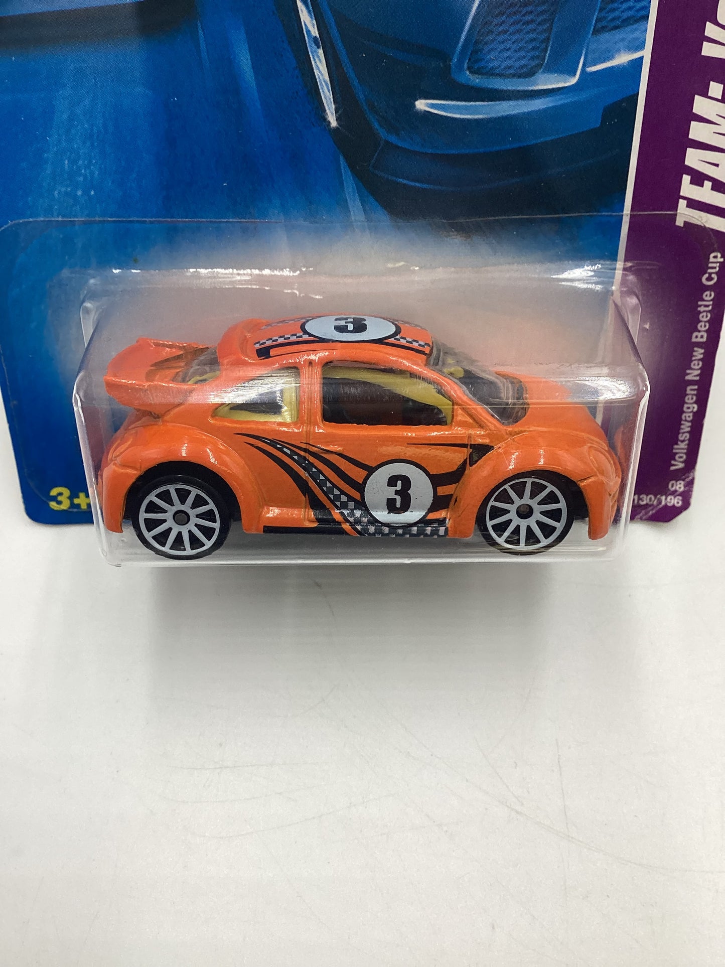 2008 Hot Wheels HW Team: Volkswagen #130 Volkswagen New Beetle Cup Orange 97E