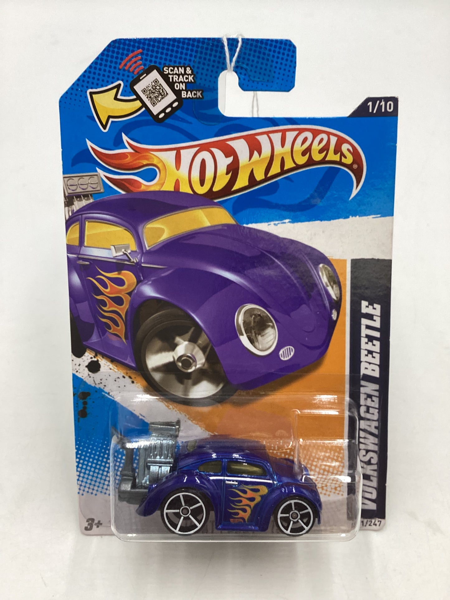 2012 HW Heat Fleet #151 Volkswagen Beetle Tooned Blue 96B