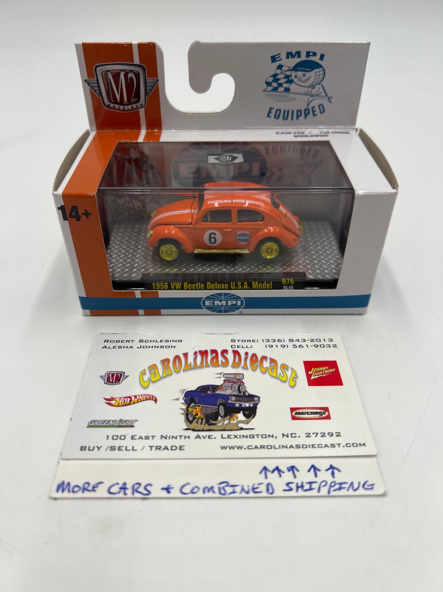 M2 Machines 1956 VW Beetle Deluxe USA Model CHASE 1/750 R76