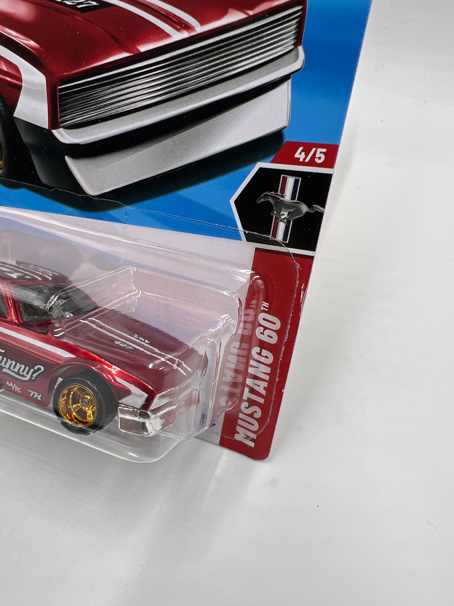 2025 Hot Wheels Super Treasure Hunt #175 71 Mustang Funny Car Red W/Protector Intl Card See Desc