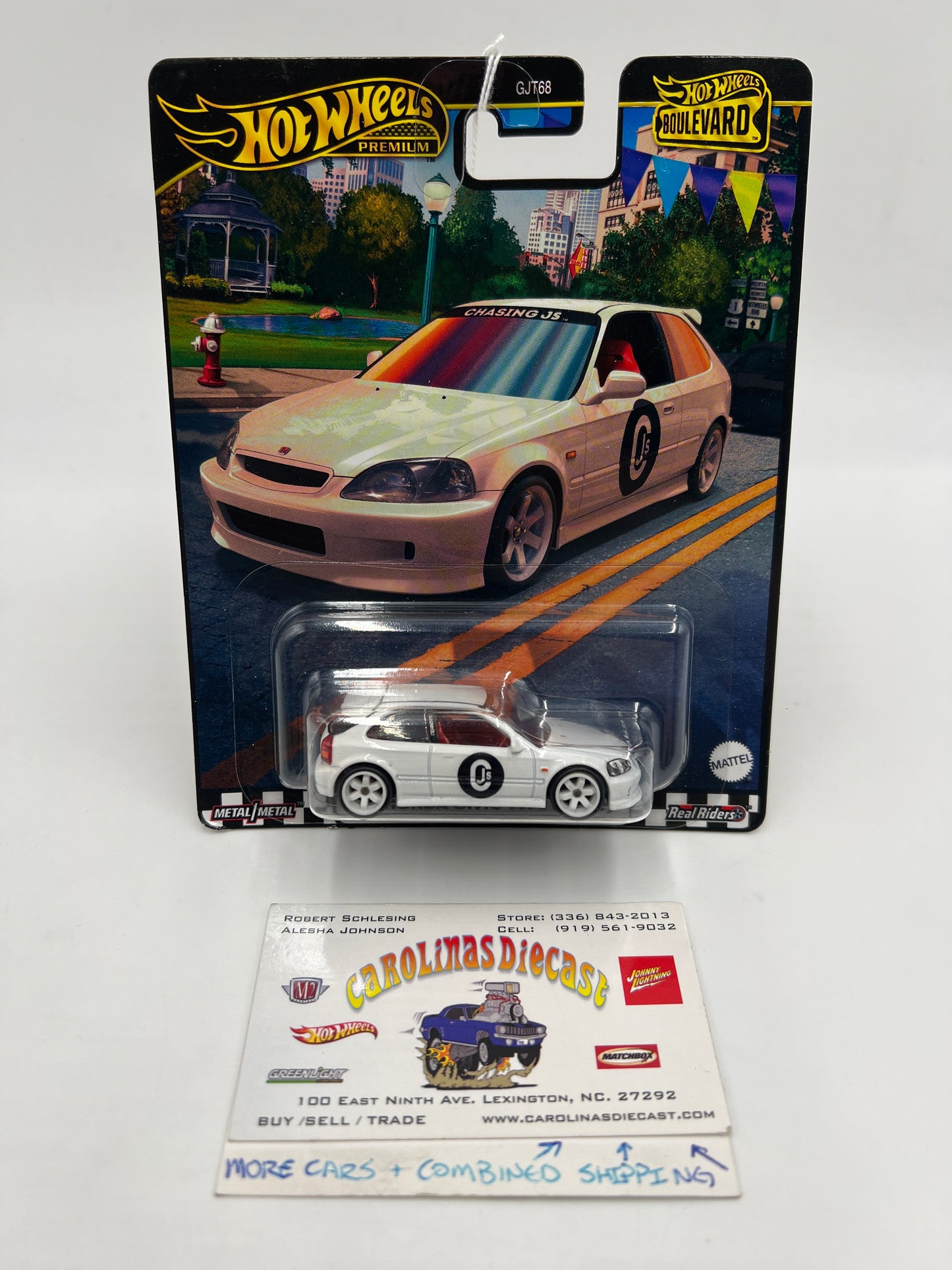 Hot Wheels Premium Boulevard Gold Label 99 Honda Civic Type R EK9 White 261D