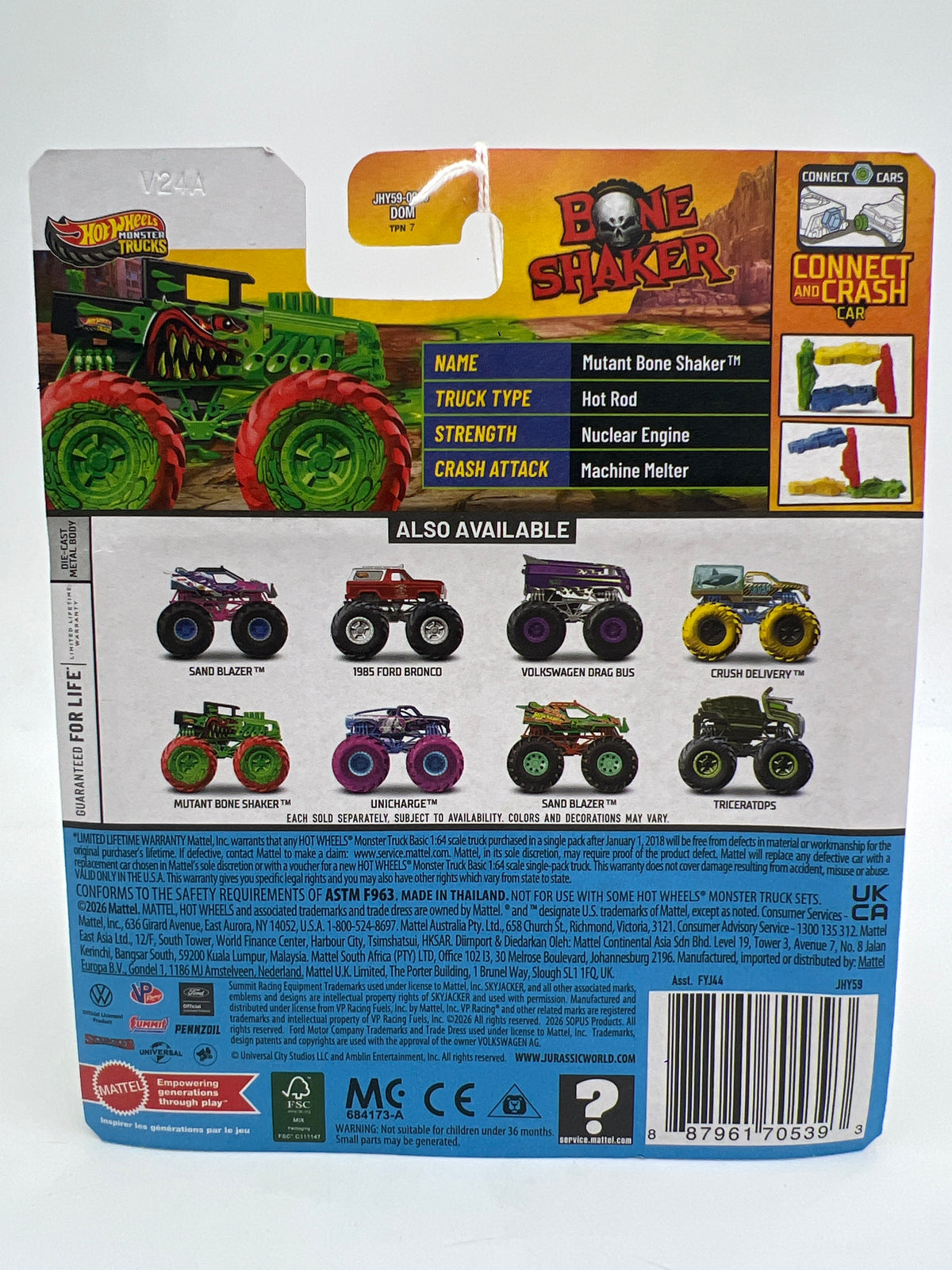 2026 Hot Wheels Monster Trucks Mutant Chaos #6 Mutant Bone Shaker