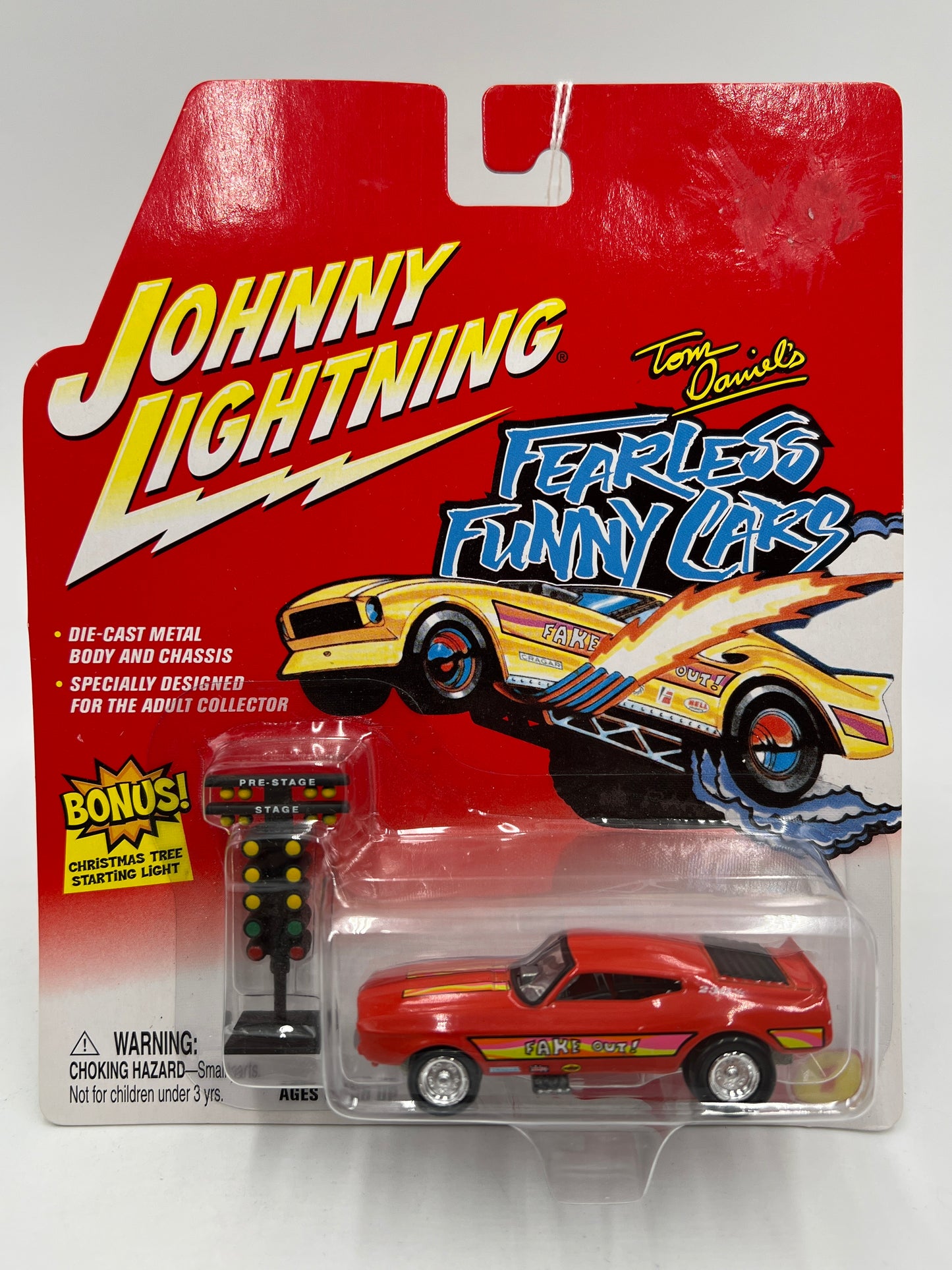 Johnny Lightning Tom Daniels Fearless Funny Cars #1 Fake Out Orange W/Tree Starting Light 220C