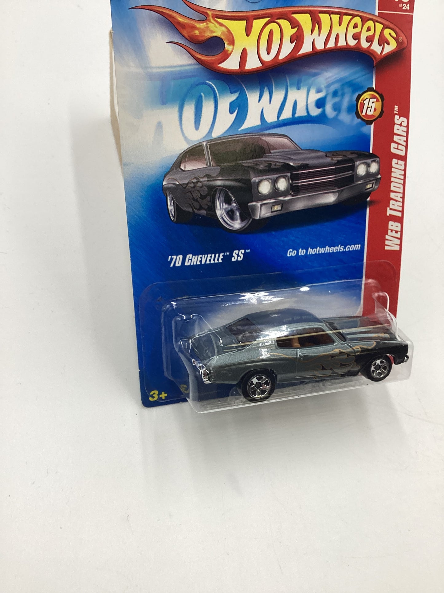 2008 Hot Wheels Web Trading Cars #91 70 Chevelle SS Gray 10B