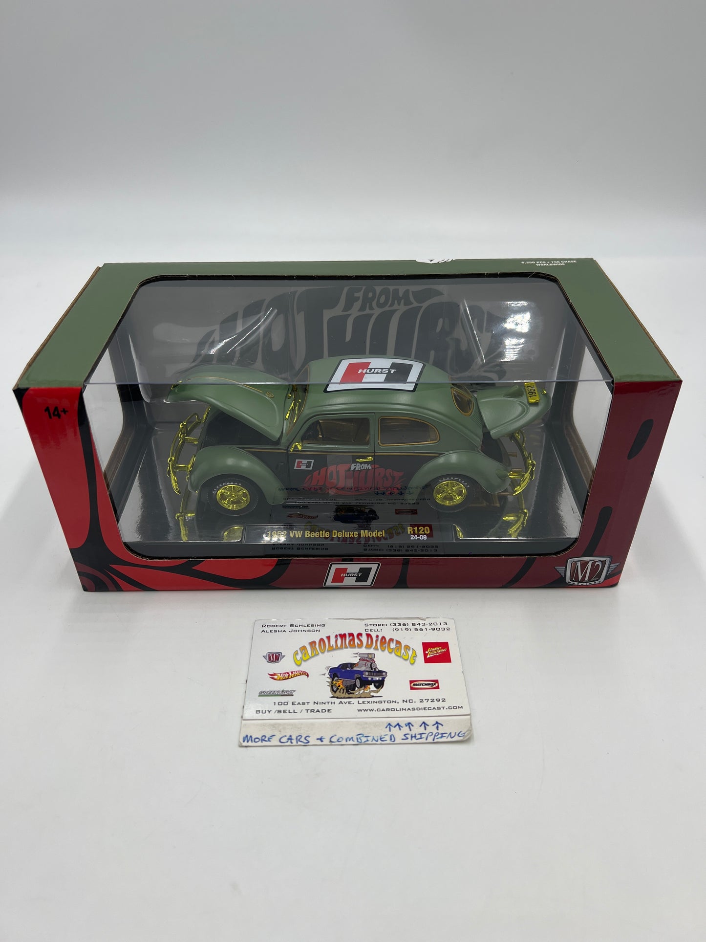 M2 Machines 1/24 1952 VW Beetle Deluxe Model Green Hurst  CHASE R120