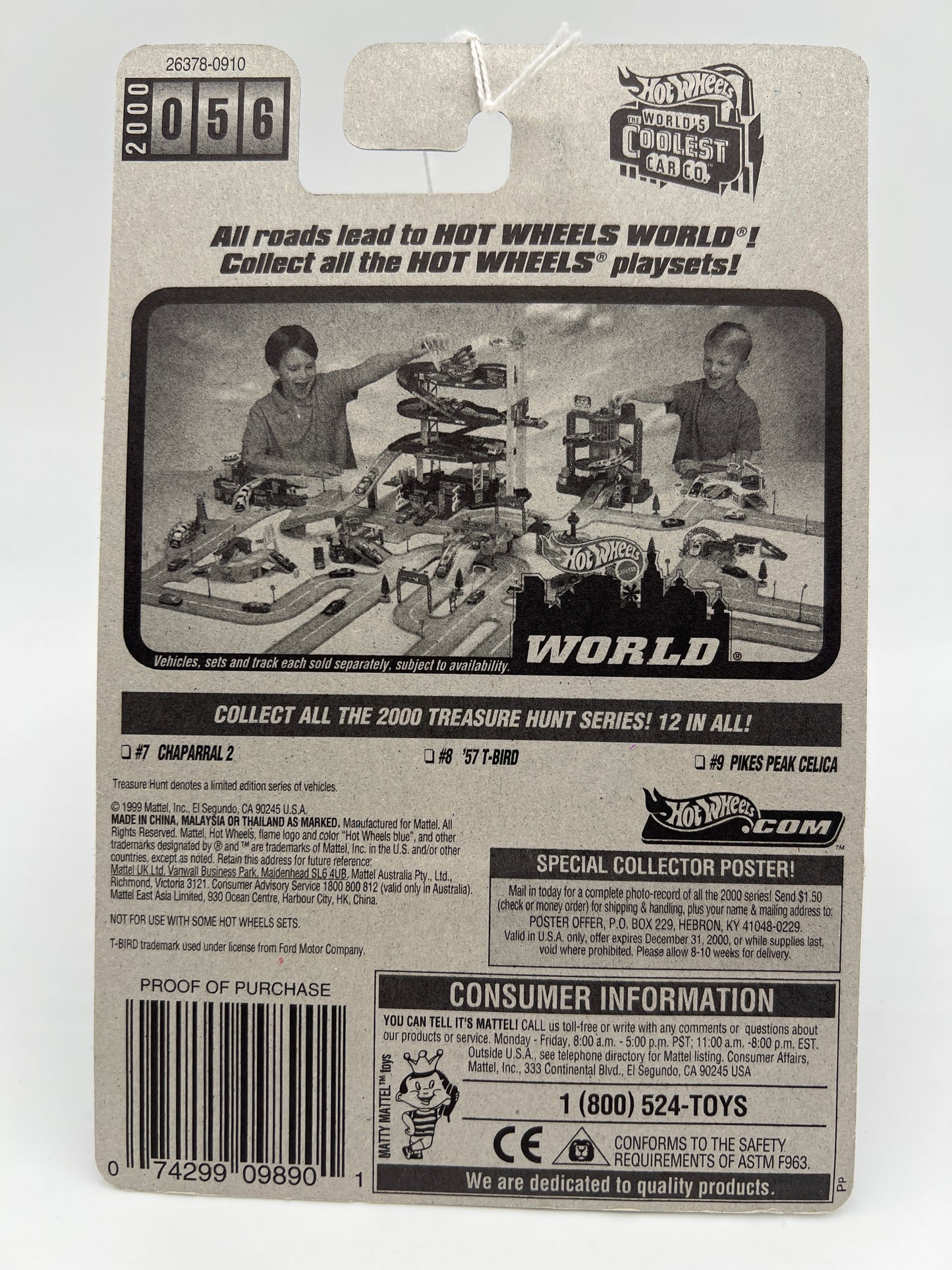 2000 Hot Wheels Treasure Hunt Real Riders #56 57 T-Bird Green 273C