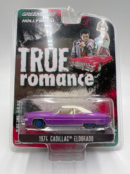 Greenlight Hollywood Series 41 True Romance Walmart CHASE 1974 Cadillac Eldorado Purple