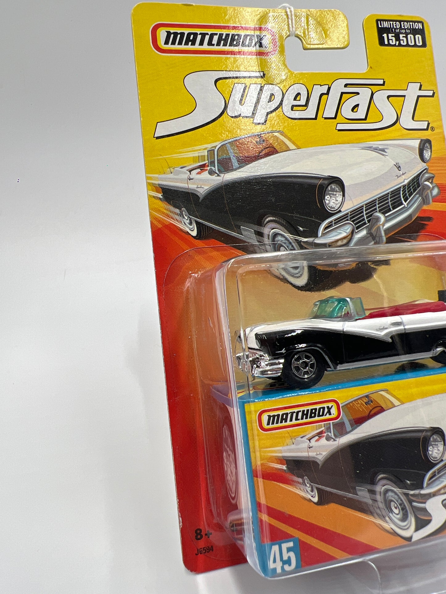 Matchbox Superfast #45 1956 Ford Sunliner White/Black 164J