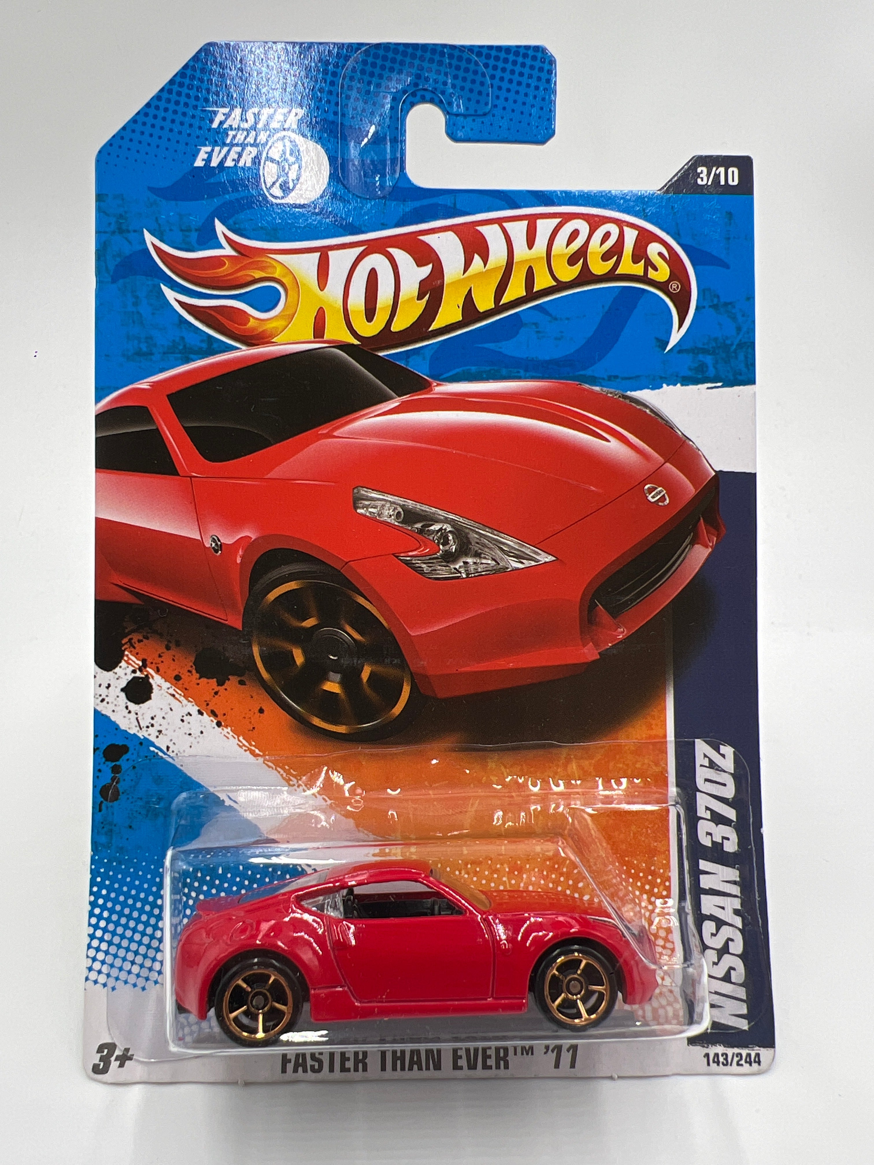 Hot Wheels 2011年限定ミニカー 2011 Hot Wheels Faster Than Ever #143 Nissan 370Z Red W/Protector