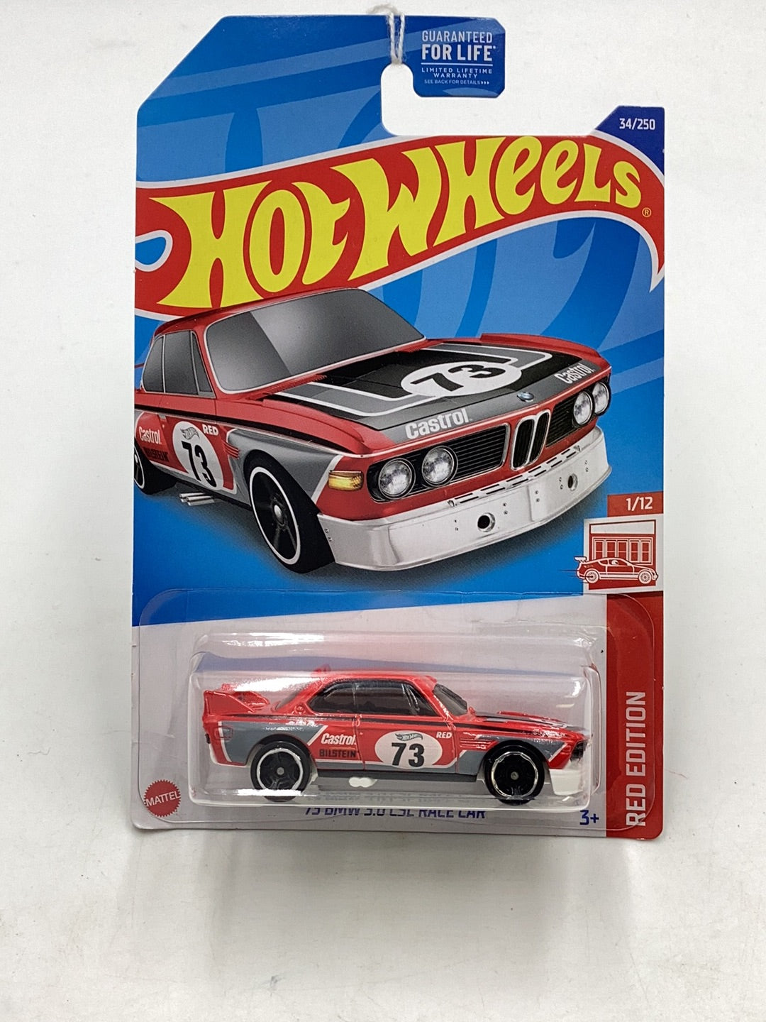 2022 Hot Wheels Red edition #34 73 BMW 3.0 CSL Race Car 150A