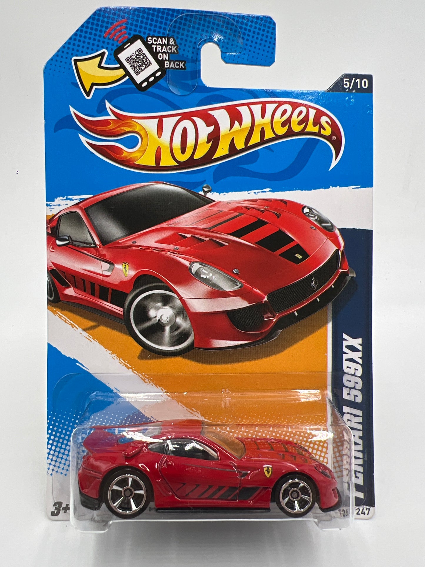 2012 Hot Wheels All Stars #125 Ferrari 599XX Red W/Protector 3