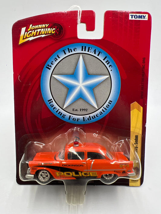 Johnny Lightning Small Card 1955 Chevy Sedan Dickinson Orange