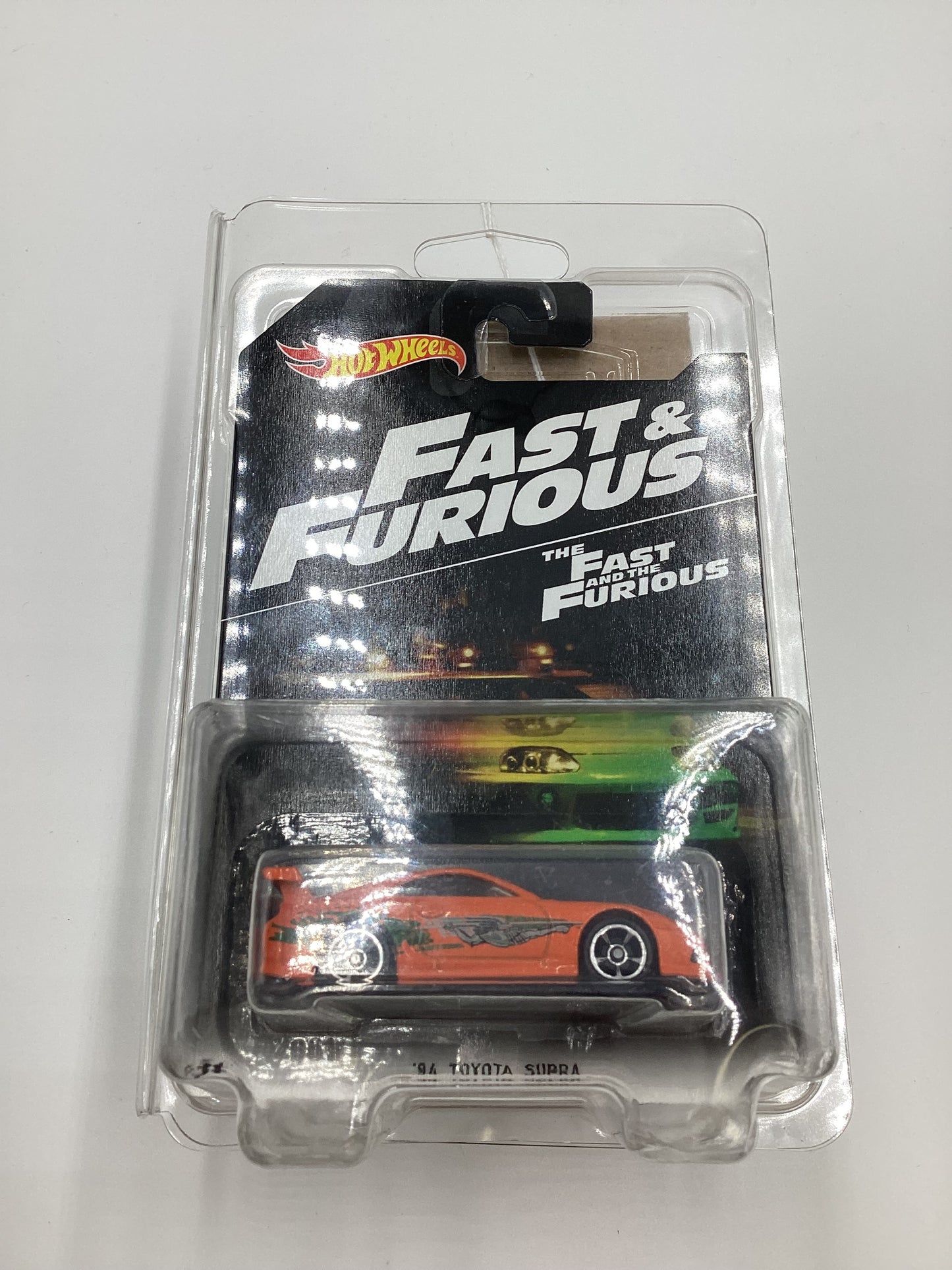 2017 Hot Wheels The Fast & Furious #1 94 Toyota Supra Orange with protector