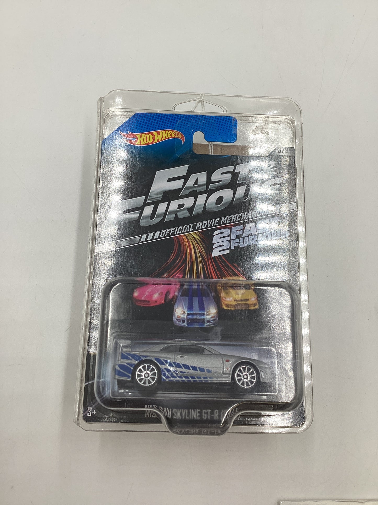 2013 Hot wheels Fast and Furious Fast 2 Furious Nissan skyline GT-R (R34) Silver 3/8 with protector