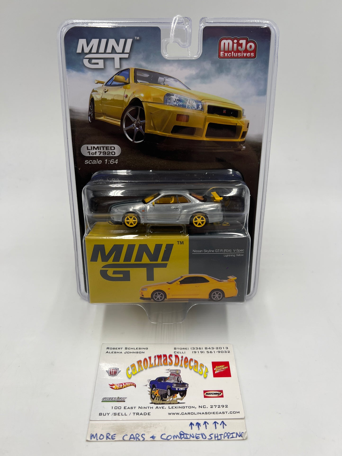 Mini GT Mijo Exclusives #762 CHASE Nissan Skyline GT-R R34 V-Spec Yellow