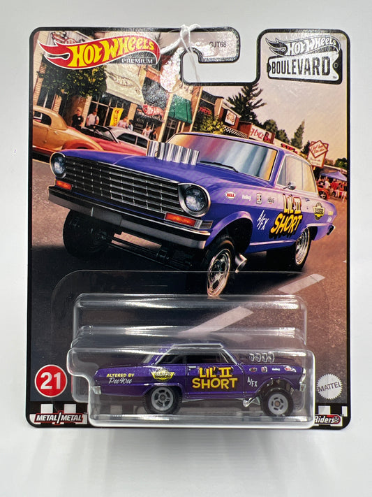 Hot Wheels Premium Boulevard #21 63 Chevy Nova Purple 259A