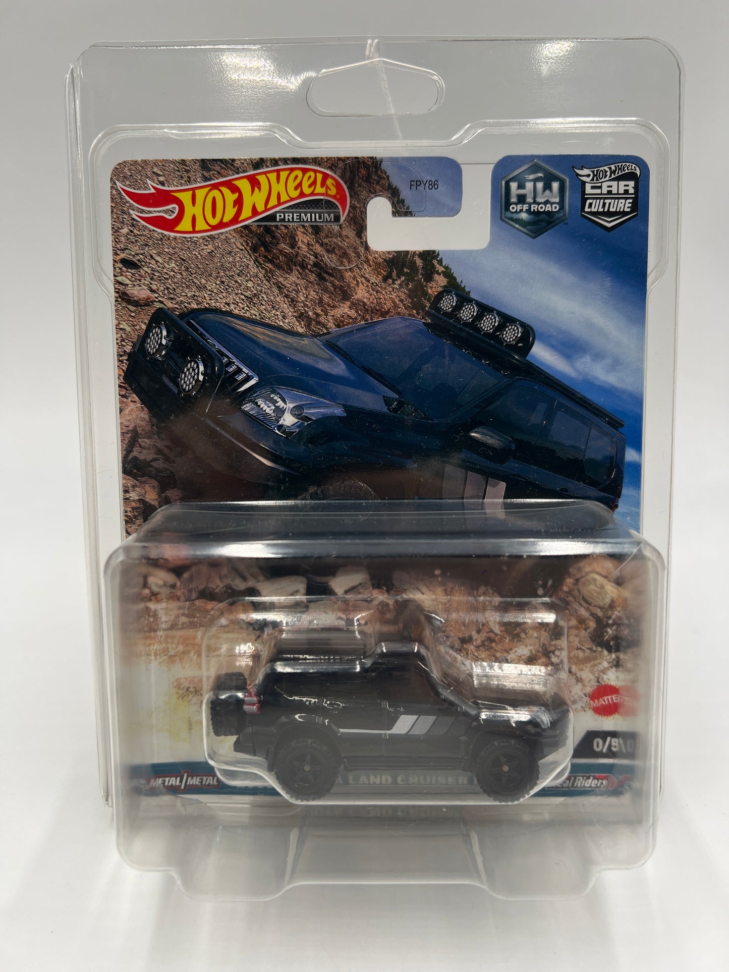 Hot Wheels Premium Car Culture CHASE HW Off Road #0 2005 Toyota Land Cruiser Prado Black W/Protector