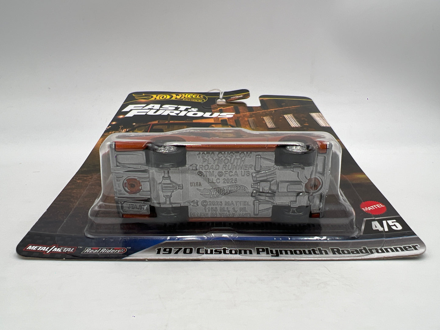 2025 Hot Wheels Premium Fast & Furious #4 1970 Custom Plymouth Roadrunner Orange 246E