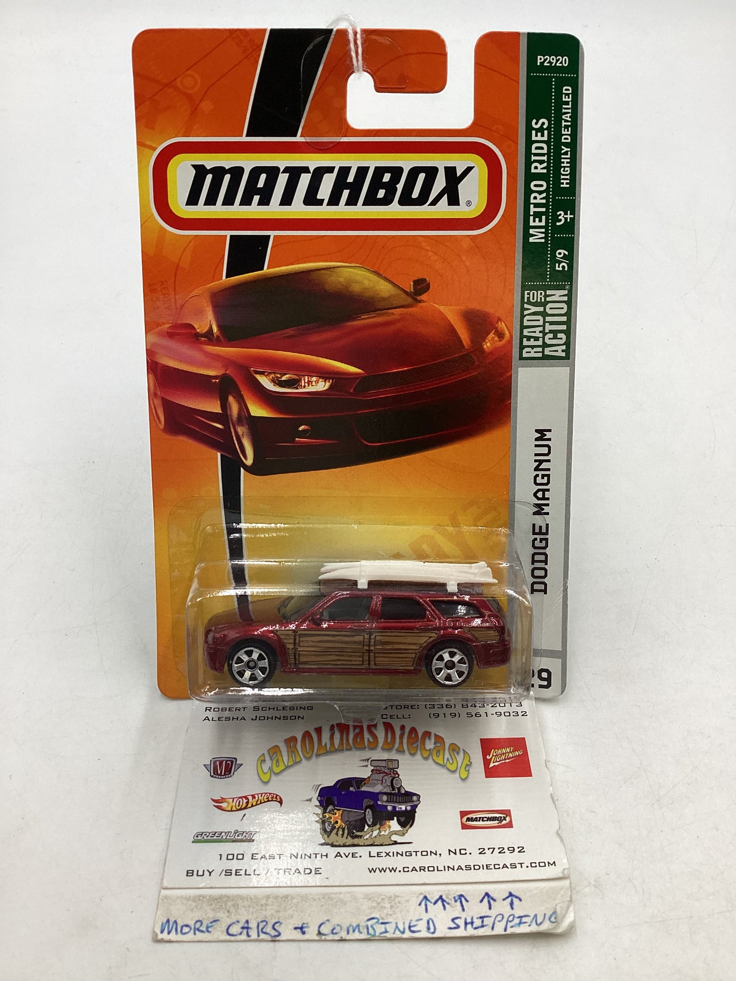 Matchbox  Metro Rides 2009 #29 Dodge Magnum Red 208B