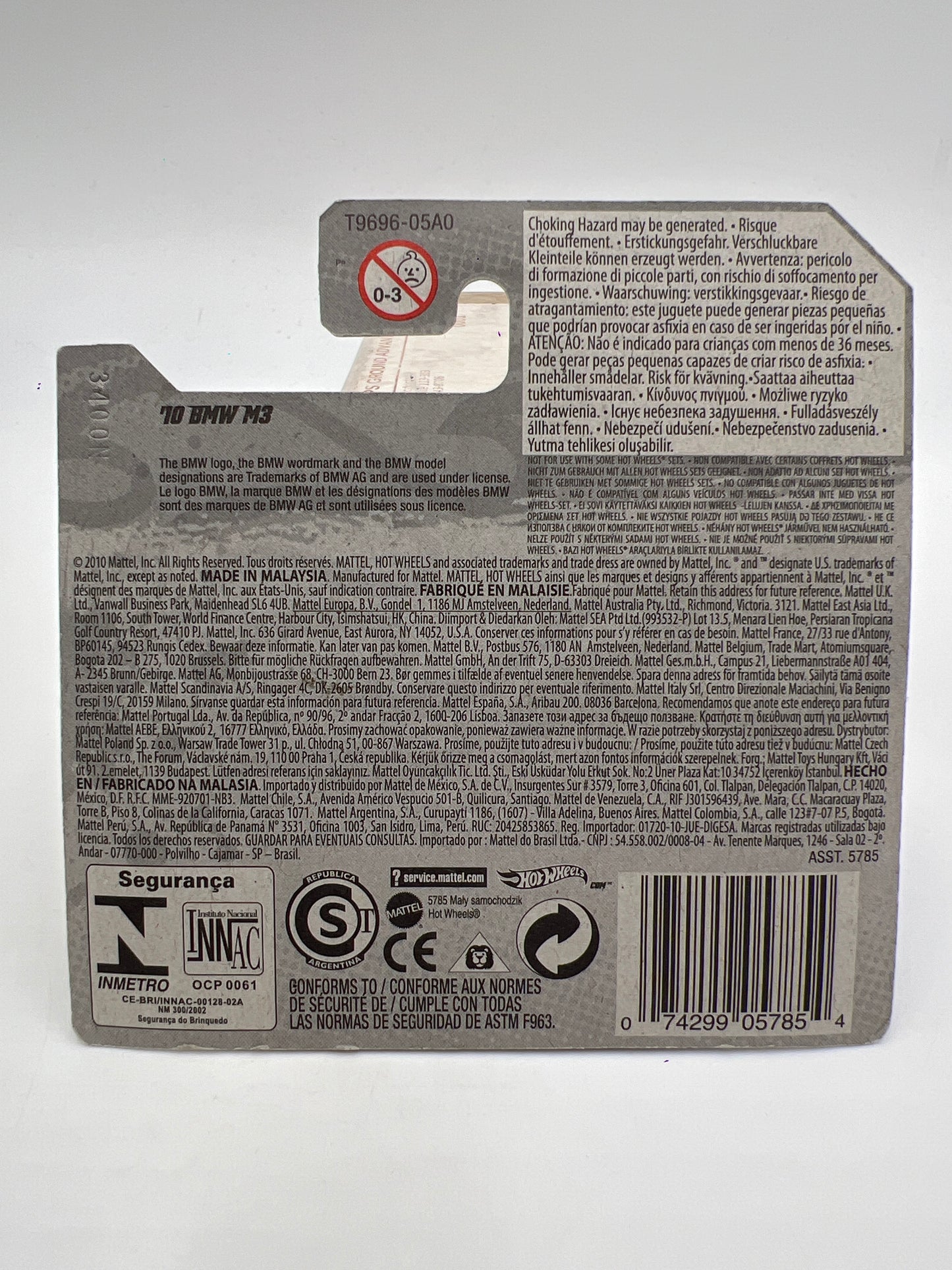 2011 HW Premiere #26 10 BMW M3 White Short Card W/Protector