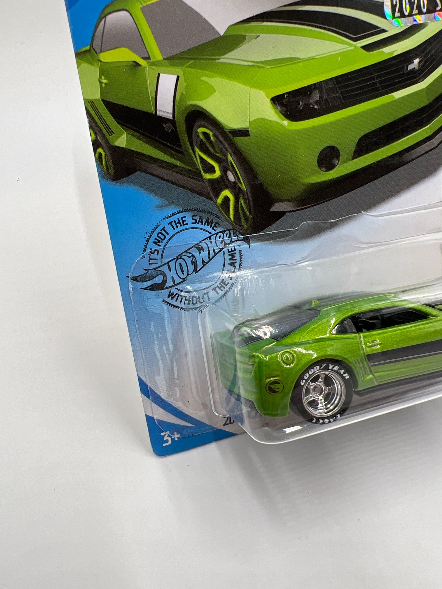Hot Wheels Factory Sealed Treasure Hunt 2013 HW Chevy Camaro Special Edition Green Wheel Swap Custom On Card W/Protector SR