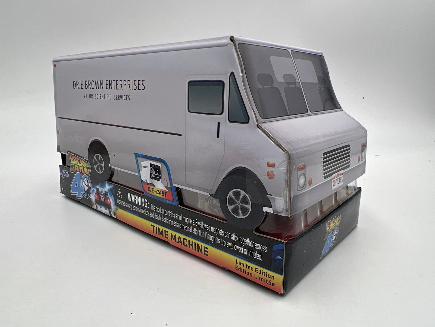 Jada 1/32 Scale Back To The Future 40 Years Edition Time Machine DMC DeLorean W/Box