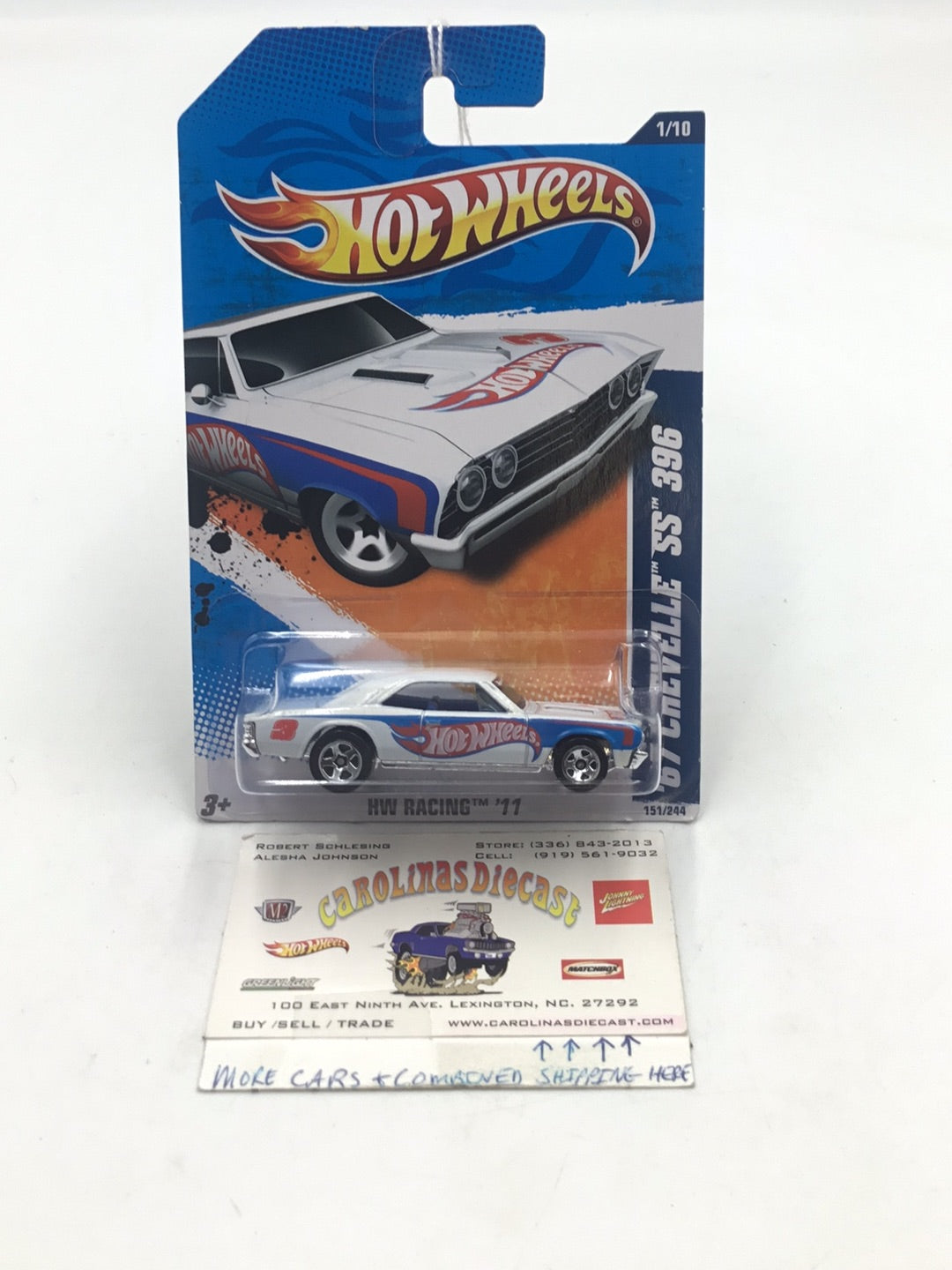 2011 Hot wheels #151 67 Chevelle SS 396 Walmart Exclusive 238A