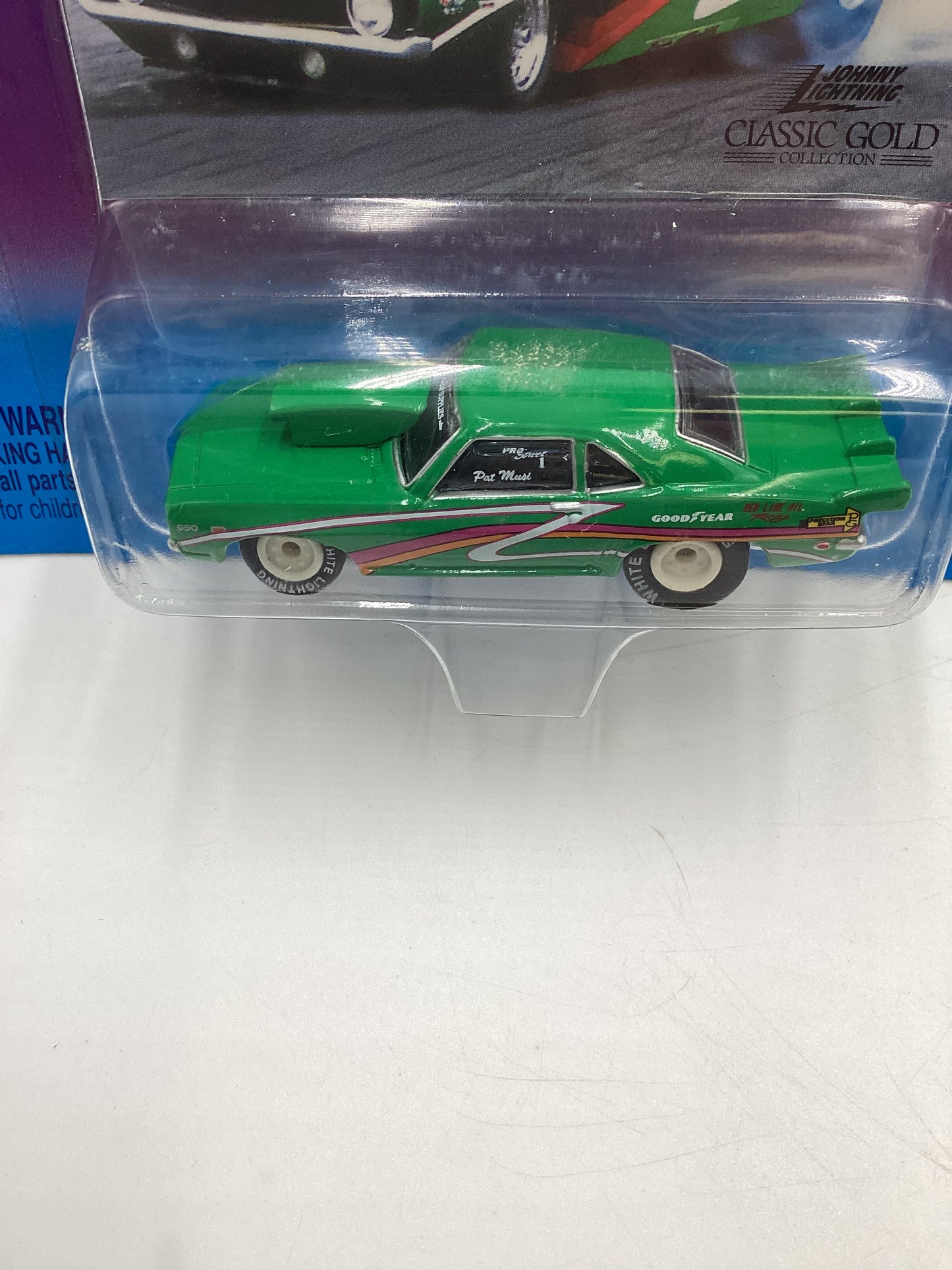 Johnny Lightning Classic Gold Collection #14 1969 Pro Street Camaro Green White Lightning Chase VHTF