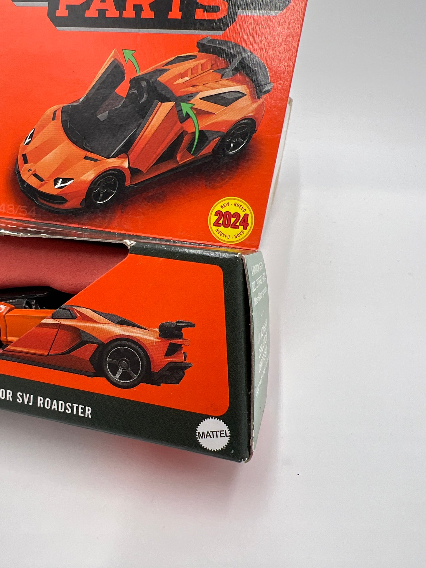 2024 Matchbox Moving Parts #43 2019 Lamborghini Aventador SVJ Roadster Orange 166D