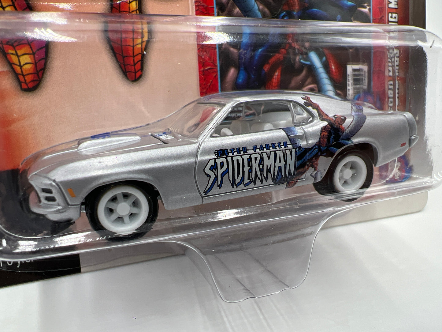 Johnny Lightning White Lightning Chase Marvel Spider-Man #8 1970 Ford Mustang Mach 1 Silver