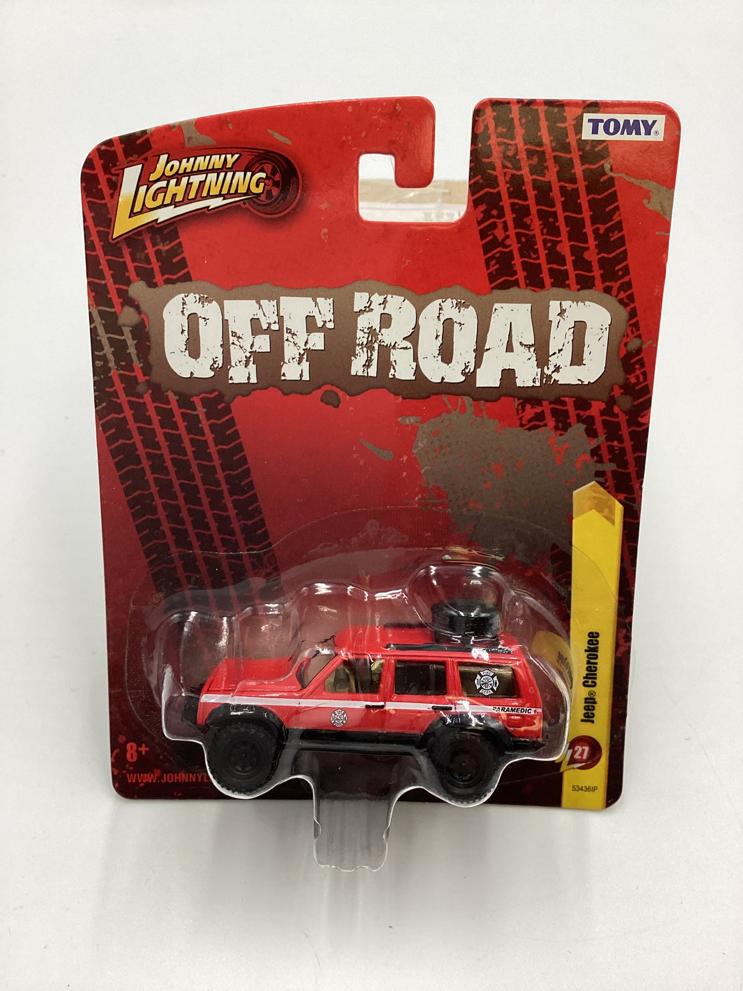 Johnny lightning Off Road #27 Jeep Cherokee XJ Paramedic Red HTF W/ protector