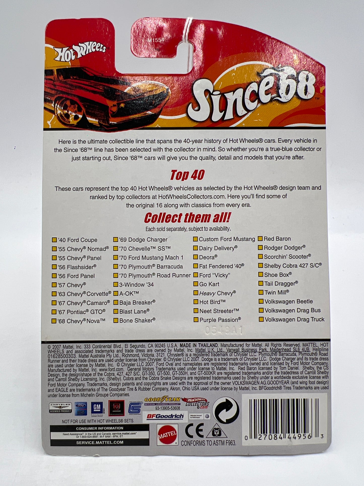 Hot Wheels Since 68 Top 40 #15 67 Pontiac GTO Orange
