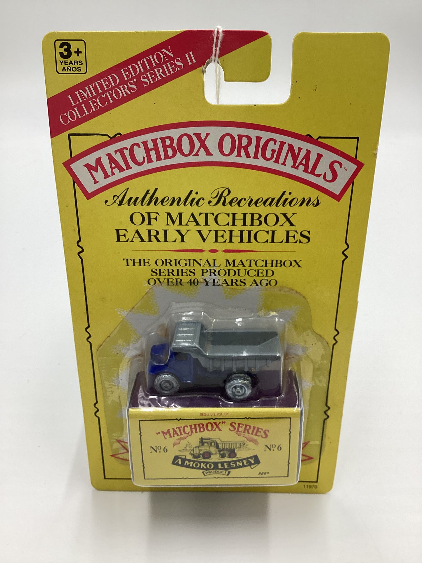 1992 Matchbox Originals No. 6 Euclid Dump Truck Blue (SR)