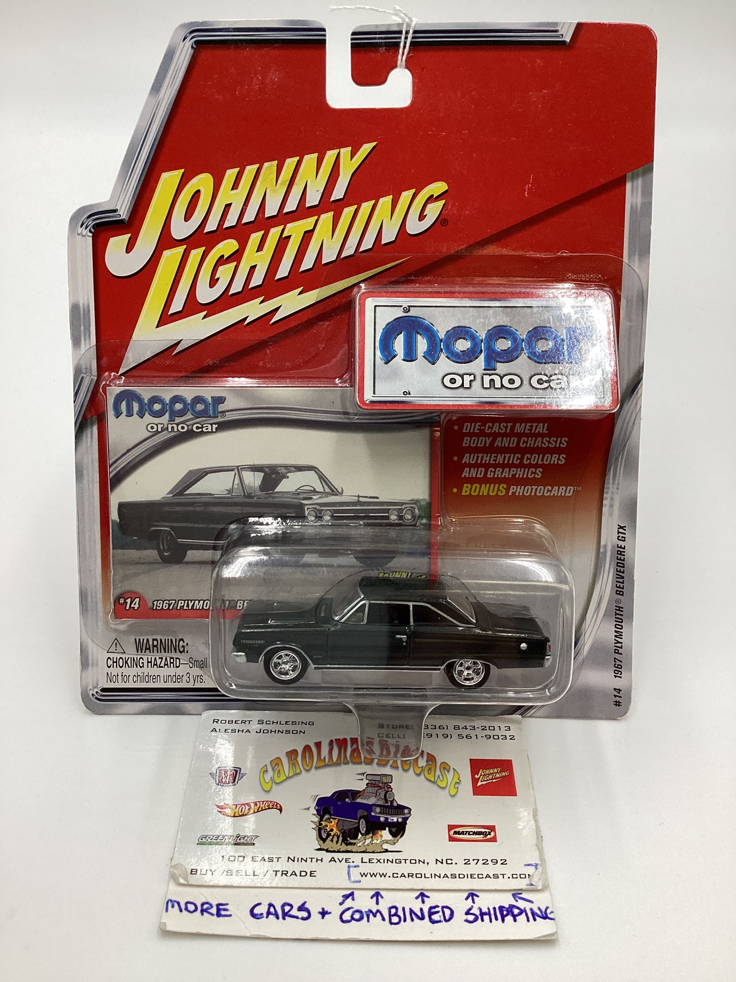 Johnny Lightning Mopar or No Car 1967 Plymouth Belvedere GTX White Lightning CHASE