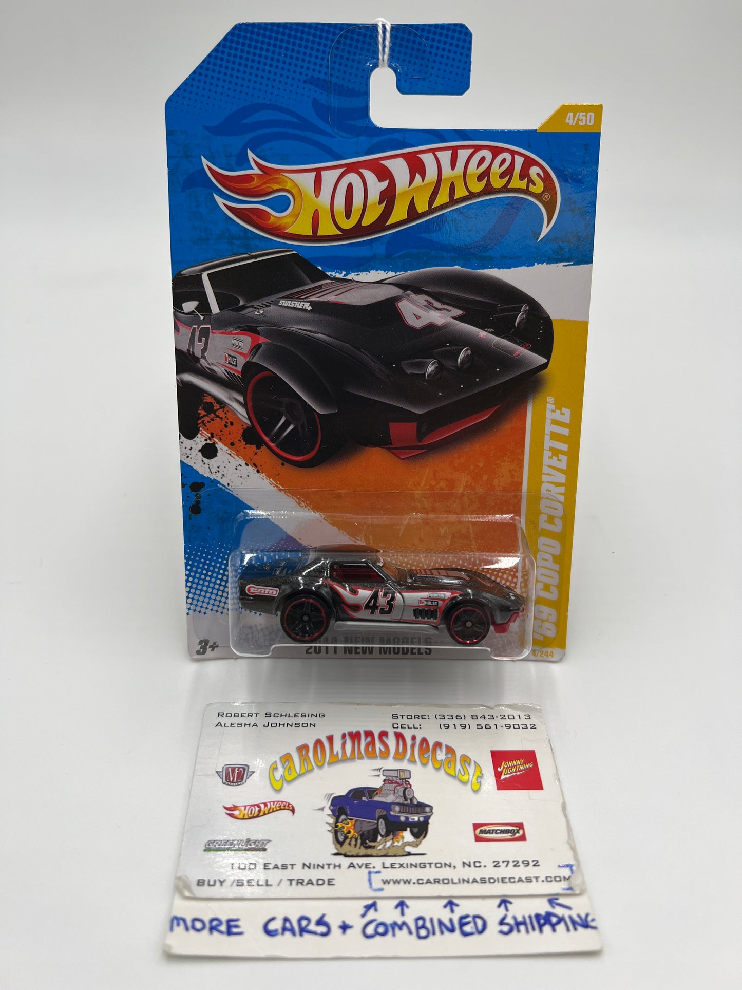 2011 Hot Wheels New Models #4 69 Copo Camaro Black Walmart exclusive