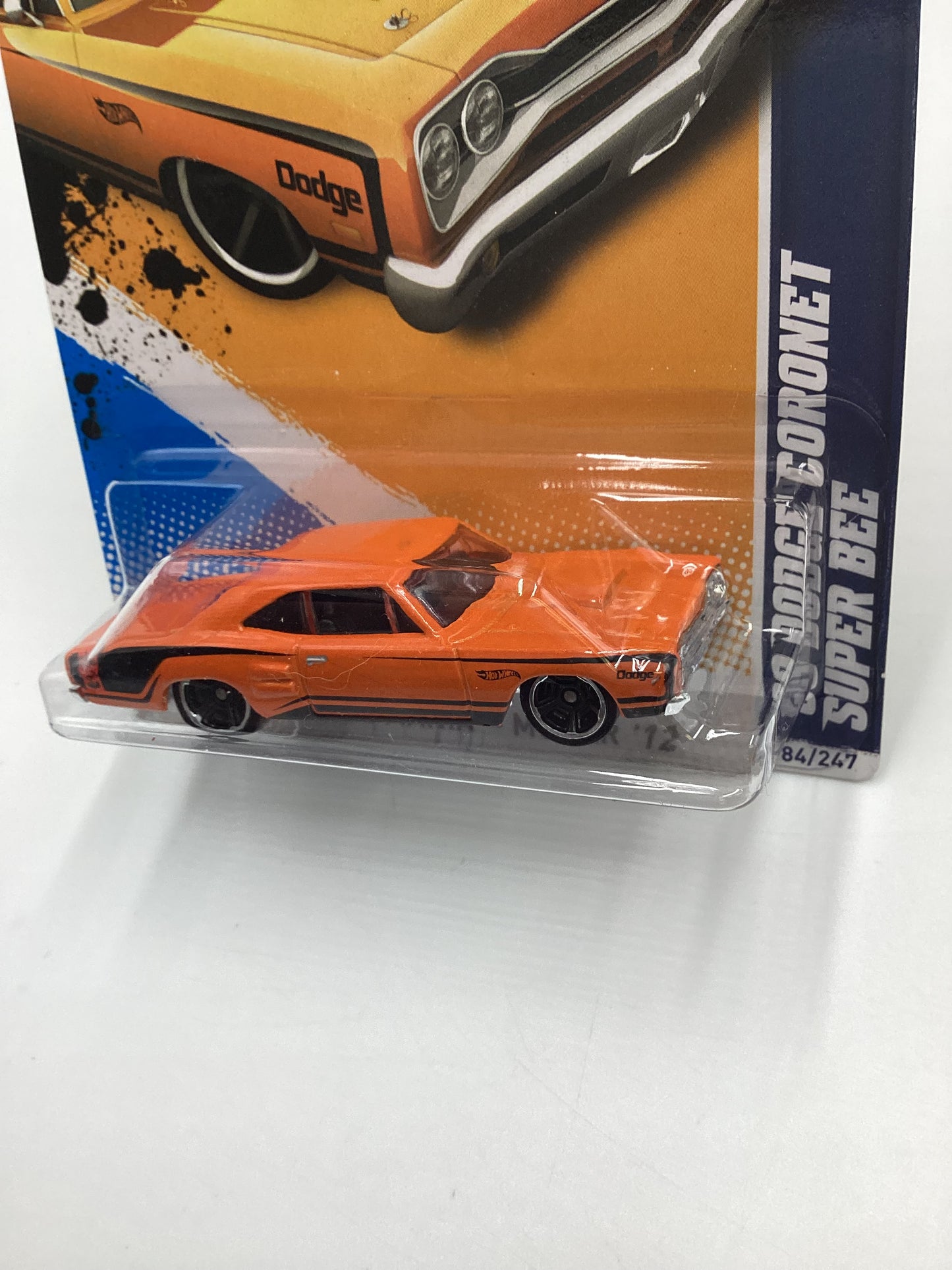 2012 Hot Wheels #84 69 Dodge Coronet Super Bee Orange Pink Window Variation SR