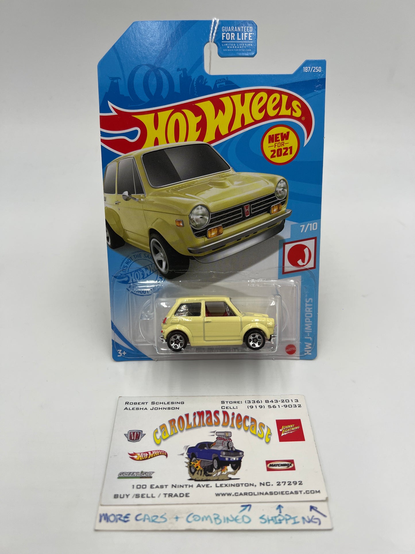 2021 Hot Wheels J-Imports #187 Custom 70 Honda N600 Yellow 75C