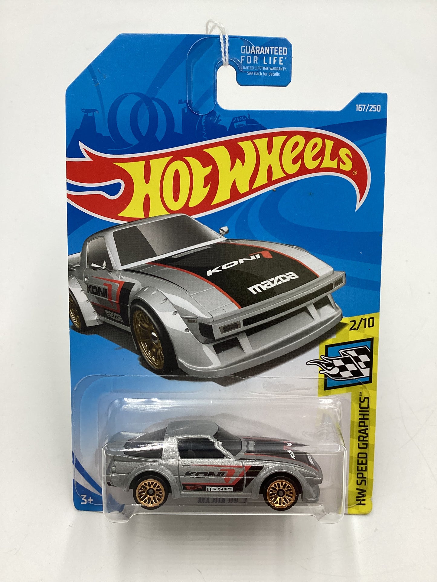 2019 Hot Wheels Speed Graphics #167 Mazda RX-7 Silver 83H