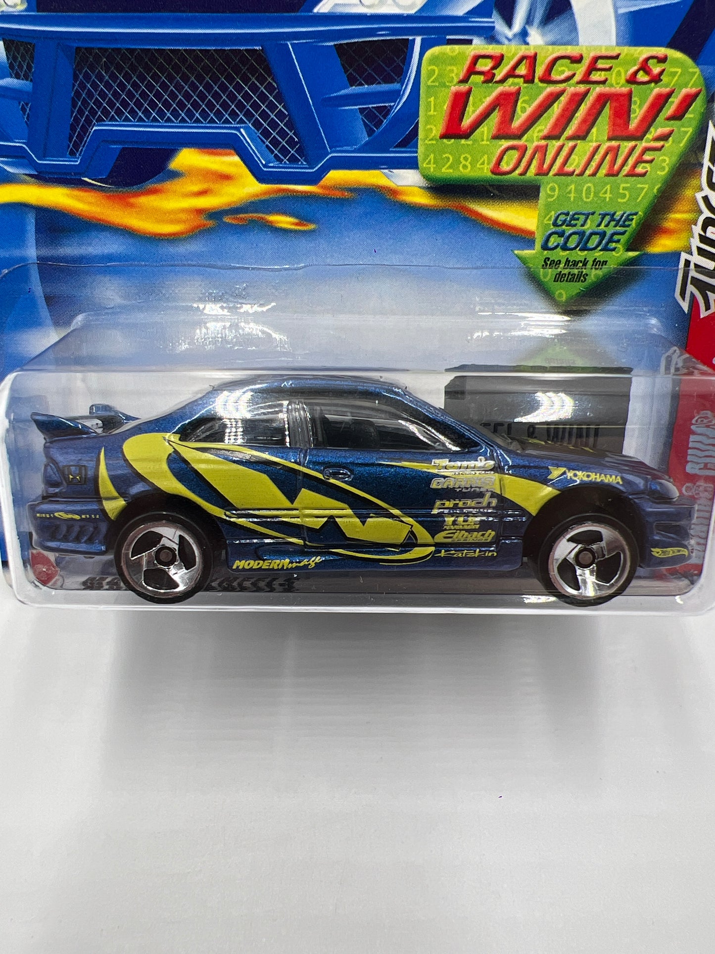 2002 Hot Wheels Tuners Collector #64 Honda Civic Blue 75B