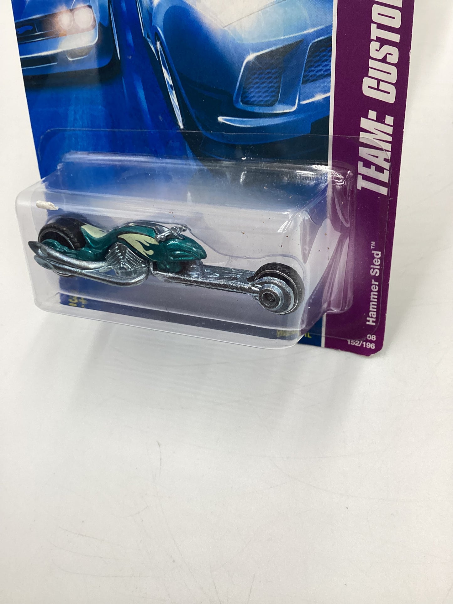 2008 Hot Wheels HW Team: Custom Bikes #152 Hammer Sled Teal 114H